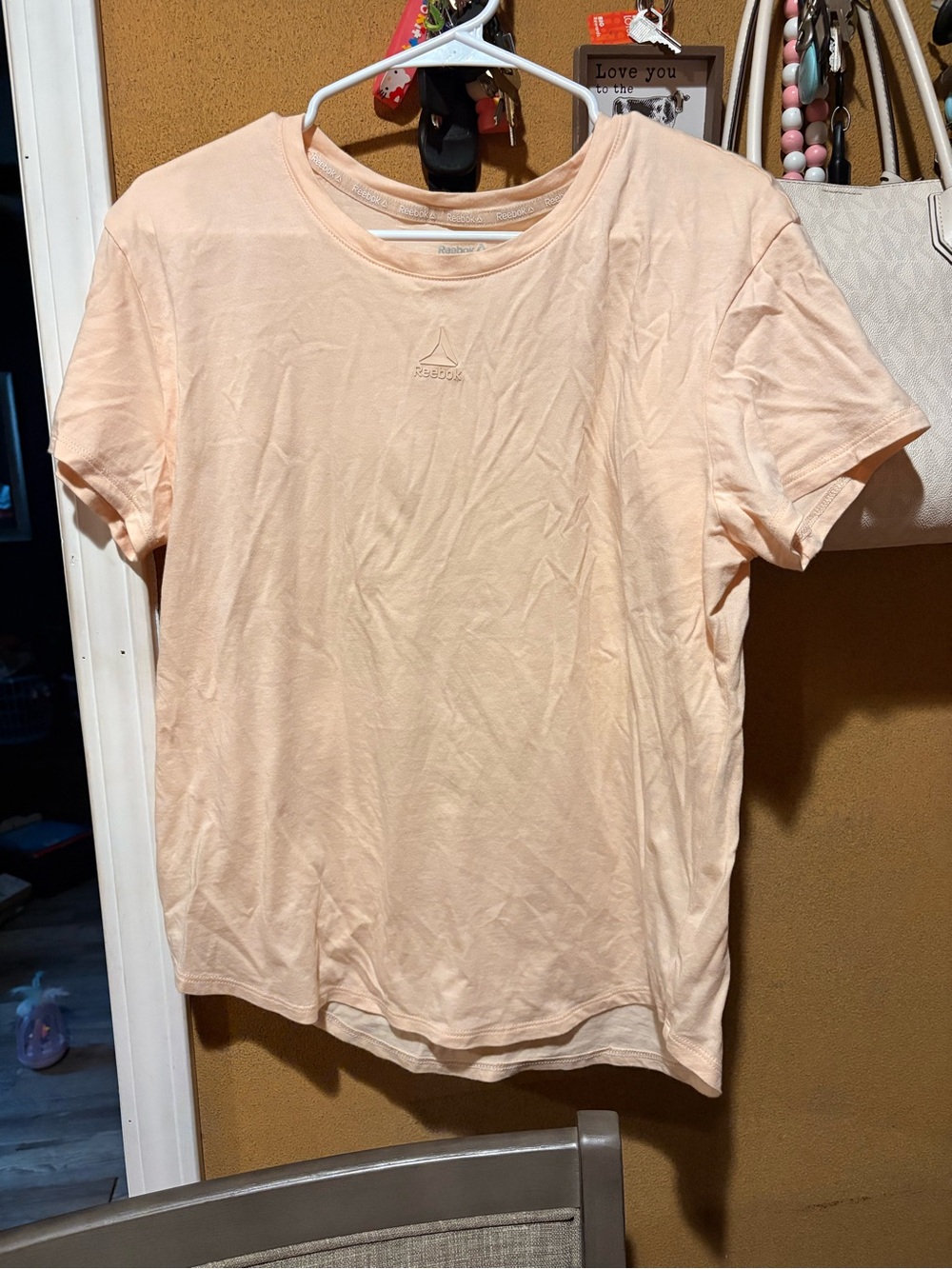 Reebok Peach Crew Neck Tee